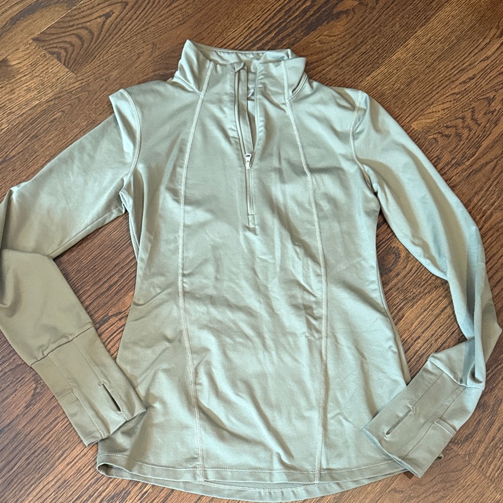 Olive Green Women's 3/4 zip